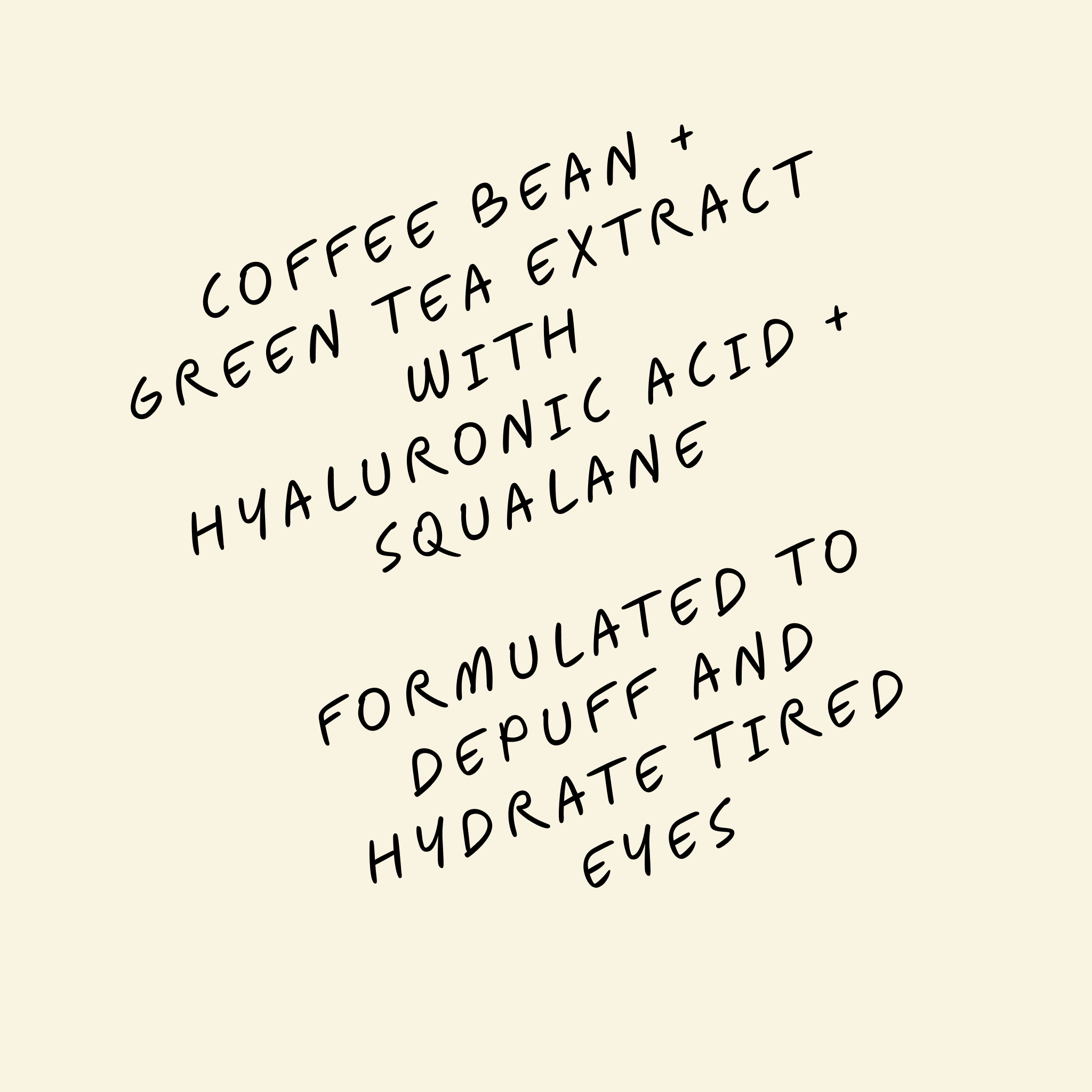 eye cream - depuffing coffee bean + green tea