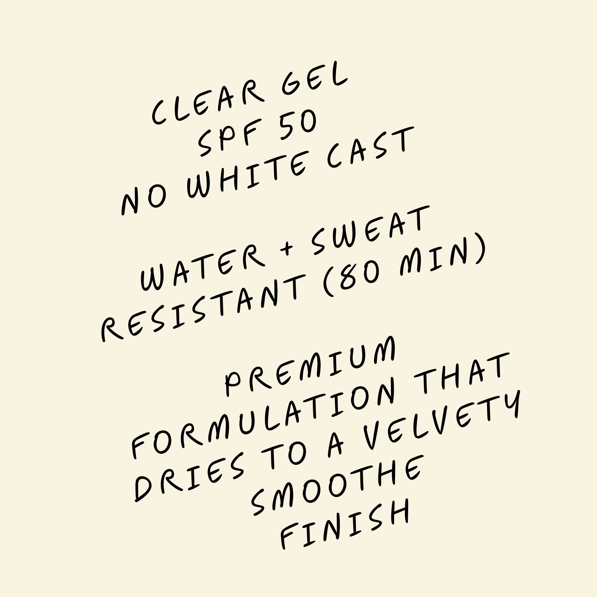 clear gel spf 50 - broad spectrum water resistant