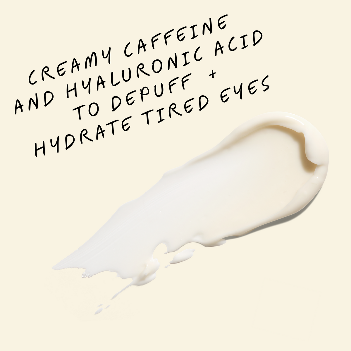 poth depuffing eye cream texture: creamy caffeine and hyaluronic acid to depuff and hydrate tired eyes