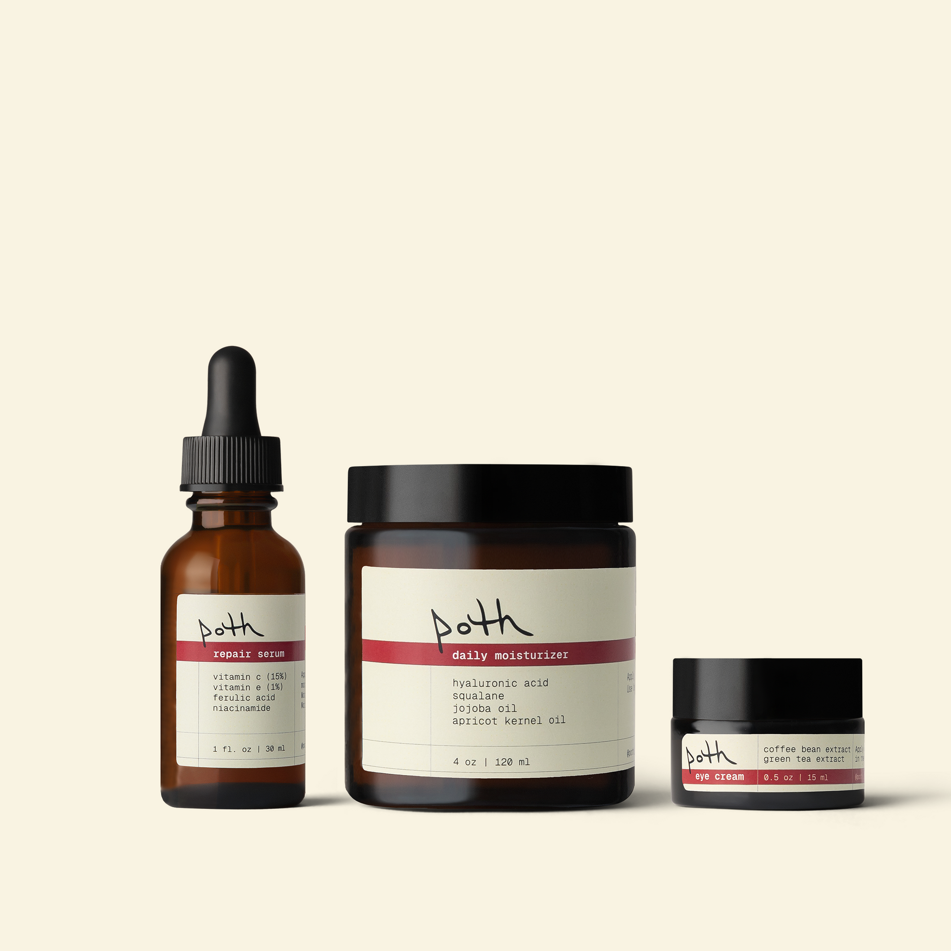 full set repair serum + eye + moisturizer