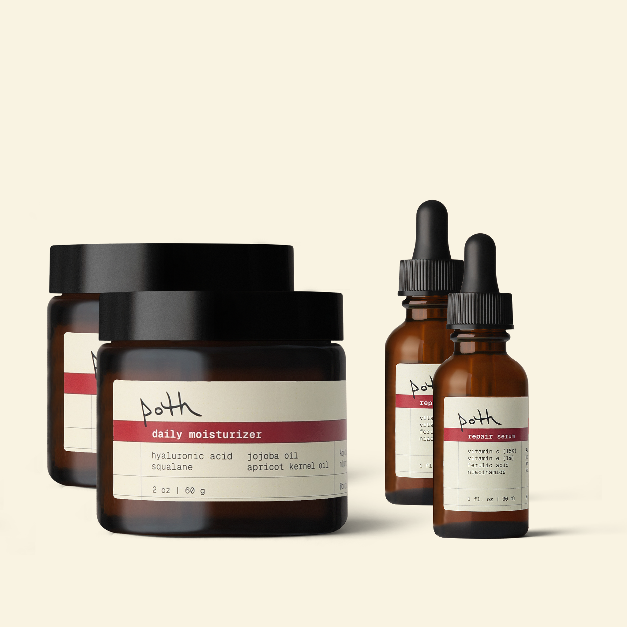 daily moisturizer + repair serum subscription bundle